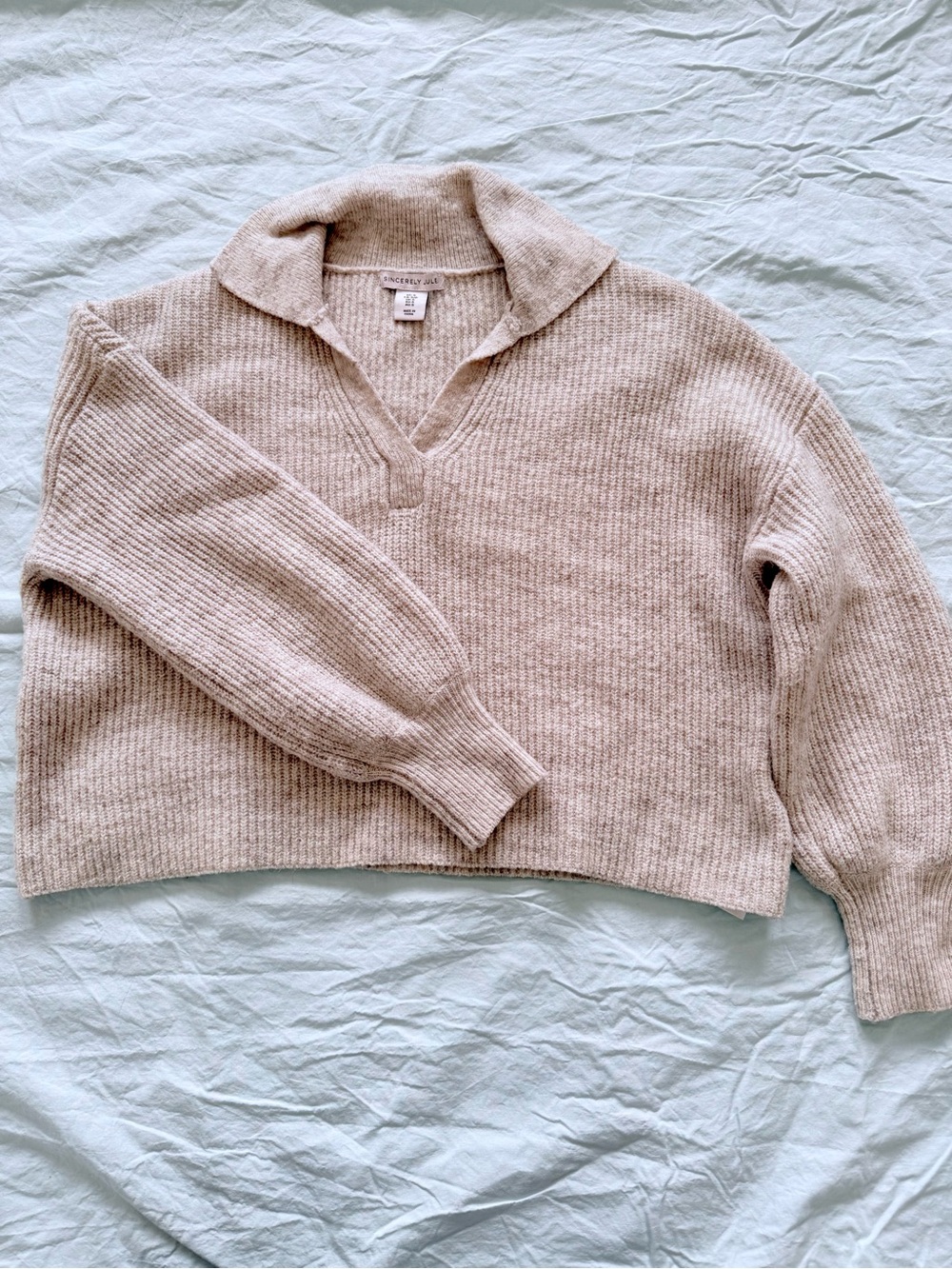 Sincerely Jules Beige V-Neck Sweater